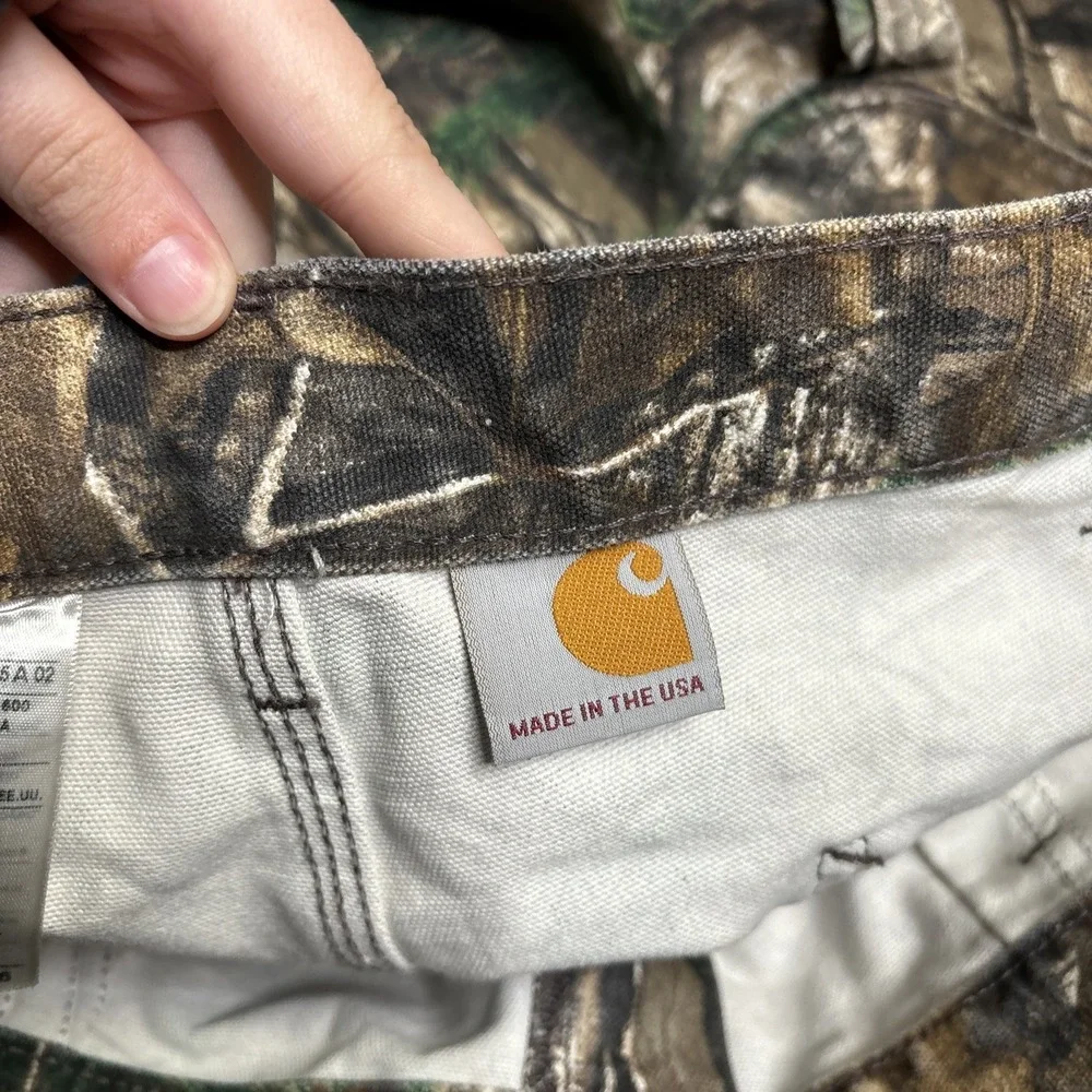Vintage Carhartt‎ Camo Pants Men's 38x36 Realtree Carpenter USA B235977